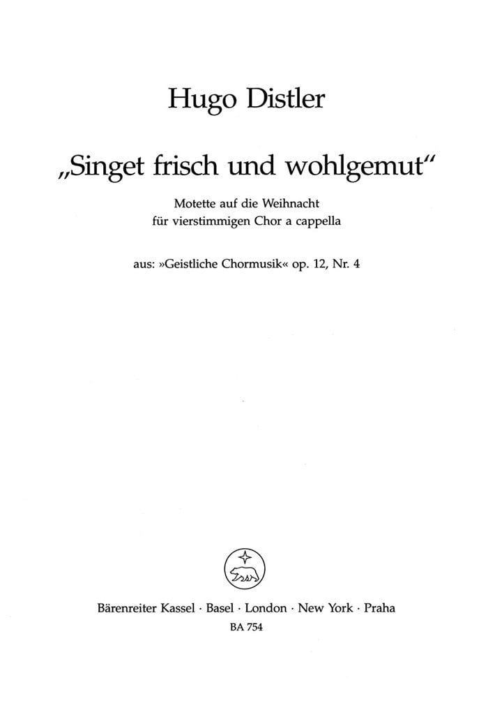 Singet frisch und wohlgemut